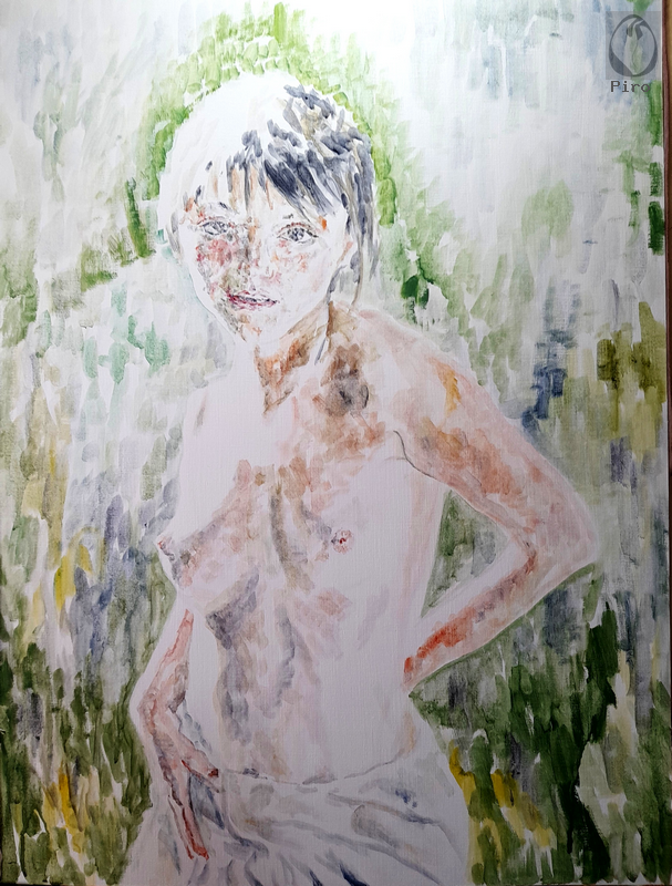 oil on paper - olio su carta di Piro